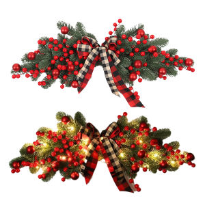 【Vodool Auto Center】Elegant Christmas Swag for Front Door Festive Hanging Ornament with Seasonal Decorations