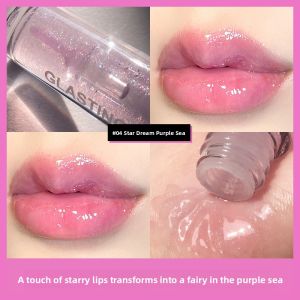 MONLEYTA | Long-Lasting Colorful Lip Glaze Waterproof Moisturizing Whitening Effect Mirror Shine Student Friendly Official Authentic Store