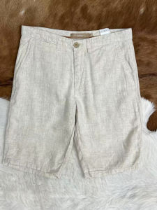 Luxurious Plant Fiber Linen Mens Short Five-Point Casual Pants Straight Leg Summer Wear Comfortable mid Waist Long Trousers