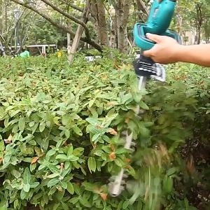 เลื่อยตัดแต่งพุ่ม เครื่องตัดแต่งกิ่งไม้ 24v ใบมีดคู่เครื่องตัดแต่งพุ่มไม้ไฟฟ้าไร้สายเครื่องมือทำสวนเลื่อยตัดแต่งต้นไม้สวิตช์คู่เครื่องตัดแต่งพุ่มไม้ไร้แปรงถ่าน