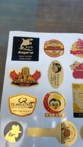 GOLD METALLIC STICKER | ANY SIZE ANY SHAPE | 3CM TO 10CM | 100PCS TO 1000PCS | PRINT SERVICE ONLY