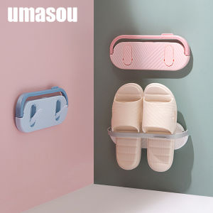 Bathroom Slipper Rack Wall Mounted Kitchen Drainage Organizer Shelf No Drilling Required Japanese Style Storage Solution