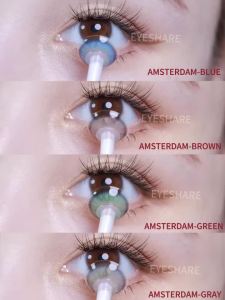 EyeShare | EYESHARE 1 Pair Green Colored Contact Lenses Gray Eyes Natural Blue Eyes Contact Lens Eye Makeup Beauty Beautiful Pupils