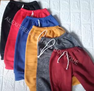JOGGER PANTS PLAIN FOR KIDS TERRY BRUSH FABRICS
