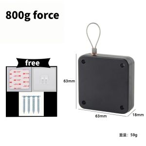Punch-free Automatic Drawstring Door Closer 500g-1200g Tension Closing Device See Automat Door Soft Close Furniture Hardware