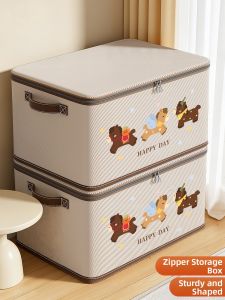 MANJIELI | Large Capacity Foldable Storage Box for Seasonal Clothes and Quilts
