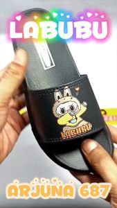 Sandal Selop Anak LABUBU Kekinian Bahan Karet Empuk Ringan Dan Fleksibel