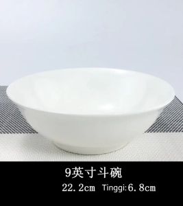 Ceramic Deep Salad Bowl Mangkuk Sup Kaca Prawn Mee Noodle Laksa Soup Bowls