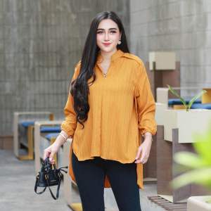 Livia blus kekinian //atasan wanita kekinian bahan baby crush
