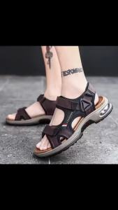 Brand Summer Mens Sandals Genuine Leather Men Slippers Gladiator Men Beach Sandals Soft Comfortable Outdoors Wading Shoes 38-46