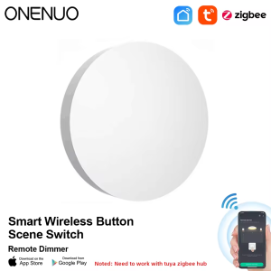 Tuya Zigbee Smart Button Scene Switch Voice Control Wireless Button Smart Life App Zigbee Devicesfor Smart Home Remote Control
