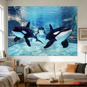 Orca Whale Underwater Jigsaw Puzzle 500/1000/1200/2000PCS Paper Puzzle Ocean Scene Relaxing Game Home Decor Gift