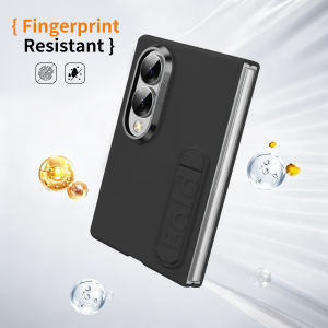szhaiyu | For Samsung Galaxy Z Fold 8 Ultra Z Fold 8 7 6 5 4 3 Matte Skin Feel Kickstand Case With Tempered Glass Protect Film Full Cover