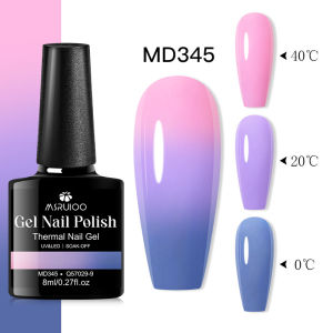 MSRUIOO 8ml Thermal Nail Gel Polish 3 Colors Changing Semi Permanent Soak Off UV/LED Nail Art Gel for Manicure Nail Supplies