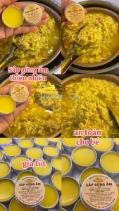 Sáp Gừng Ấm Mệ Hường Quảng Trị 20g | Massage Giữ Ấm Cơ Thể | Gừng Tươi Sáp Ong Rừng Dầu Ô Liu | Phù Hợp Cho Cả Gia Đình