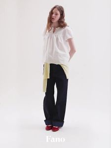 Fano | Áo Blouse Dạng A Dành Cho Phụ Nữ Tay Ngắn Chất Liệu Cotton