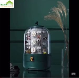 HỘP ĐỰNG TRANG SỨC ĐỂ BÀN XOAY 360 ĐỘ "BAHAMAR" An toàn trang sức thiết kế móc có thể treo các đồ trang sức trong hộp để ngăn ngừa bụi và phần ngoài trong suốt để nhìn rõ ràng bên trong.