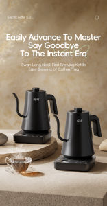 GangTa(Japan) electric kettle 1000ml large capacity 1200W high power 304 all steel seamless inner pot hand brewed coffee pot goose top design 5-minute quick boiling kettle