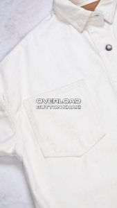 JINISO Button Jaket Jeans Oversize Khaki