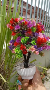 บอนไซเทียมต้นไม้พลาสติกเหมือนจริง ขนาด 31cm x 25cm