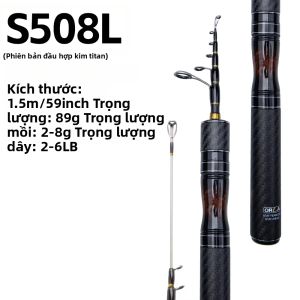 TRY&V | Cần Câu Cá Carbon Thu Gọn TRUVEX Đầu Cần Carbon Đặc Vòng Dẫn Fuji O Hợp Kim Titan Câu Biển Sông Hồ Cần Câu Du Lịch Lực Nhẹ.