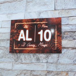 Nomor Rumah Akrilik Printing / Nomor Rumah Neon Stiker Series 01