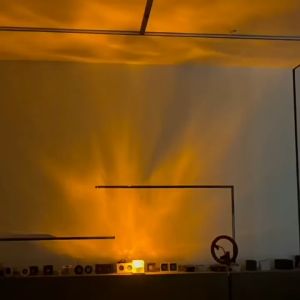 Lampu proyektor aurora lampu tidur RGB remot AKRILIK BULAT/KOTAK