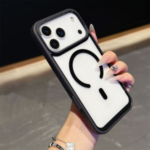 Ốp Lưng Trong Suốt Cứng Bằng Acrylic Cho iPhone 17/16/15/14/13/12 Pro Max Plus Tương Thích Với Sạc Không Dây Từ Tính Magsafe