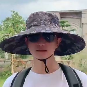 หมวกตกปลากันแสง UV ใช้ดี หมวกกันแดด หมวกตกปลาปีกใหญ่ หมวกผู้ชายฤดูร้อน ใบใหญ่