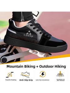 LEHTT Mountain Biking Shoes Casual Flat Pedal Off-Road Bicycle Cycling Outdoor Sports Leisure Shoes Hard Bottom Rubber Sole