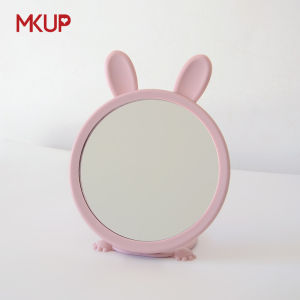 Kính Trang Điểm Hình Tai Thỏ Dễ Thương Có Thể Gập Lại Để Treo Tường Kính Trang Điểm Bàn Trang Điểm Cầm Tay Hình Tròn Cho Bé Gái