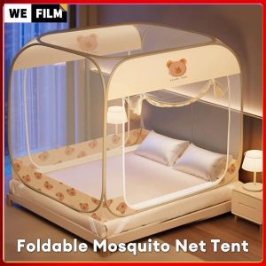 Foldable Mosquito Net Tent No Installation Required Yurt Mosquito Net with Door Zipper Bed Tent Bed Mosquito Net for Bed Yurt