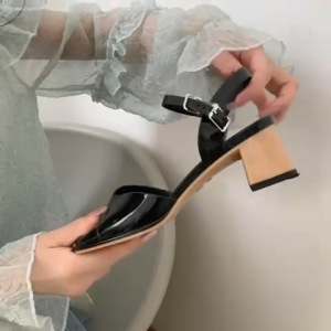 Z&R Store New Mary Jane 2inch Block Heeled Impressive Slayable Jelly Rubber Material Sandals For Women