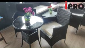 IPRO Outdoor Chair and Table set Balcony Garden Chair and Table Rattan Chair  Set Meja Kerusi Outdoor Furniture Kerusi Rotan Moden Meja Kopi Outdoor