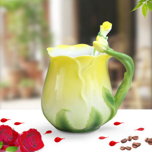 Cute Flower Design Ceramic Mug