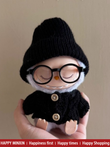 Labubu Sitting Posture Cotton Doll Party Wear Coca-Cola Toy Figure Collectible Trendy Style Soft Plushie Fashionable Doll
