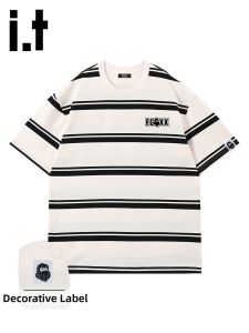 FINGERCROXX | American Style Color Block Short Sleeve T-shirt
