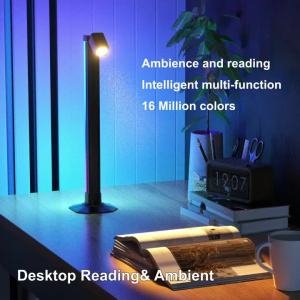 2in1 RGB LED Light Bar 3 Modes Control RGB & IC Ambient Backlight with 16 Million Colors LED Desk Lamp for Room Gaming Reading