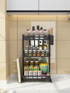 Rak Bumbu Dapur Stainless Steel Rak Penyimpanan Dapur Rak Bumbu Rak Dapur Stainless 3 Susun 2 Susun 3 Tingkat