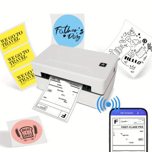 Máy In Nhãn Nhiệt Marklife D100 Tương Thích Bluetooth Với PC Và Điện Thoại Thông Minh Để In Mã Vạch Vận Chuyển Và Nhãn Cảm Ơn Nạp Giấy Thủ Công