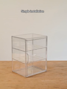 3/4 Layers Magnetic Dustproof Acrylic Display Case Kitchen Countertop Adjustable Clear Bread Storage Store Dessert Cake Food Pastry Bread Show Rack