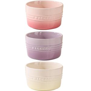 KAWASIMAYA Gradient Color Air Fryer Special Sponge Cake Baking Bowl Caramel Pudding Cup Oven Safe Ceramic round Bowl Daily Use
