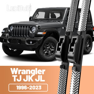 2pcs Front Windshield Windscreen Wiper Blades Carbon Fibre Wipers For Jeep Wrangler TJ JK JL 1996-2023 2007 2008 2017 2018 2019