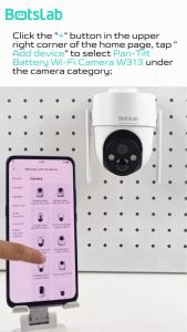 Botslab Outdoor Pan/Tilt Camera W313 Solar 3MP 2K 360 Coverage CCTV Security Camera