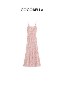 COCOBELLA | Chinese Style Dye V-Neck Diagonal Cut Slim Fit Women Chiffon Dress