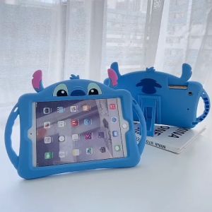 iPad 5 6 Air 1 2 Pro 9.7 inch Soft Case Anak Casing Stitch Standing Cover Kids Grip Biru Lilo Kesing Karakter
