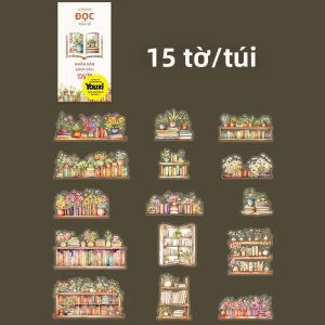 Mr.paper | 15 Tờ/Túi Sách Cảnh Sáng Tạo Văn Phòng Phẩm Miếng Dán Cho Scrapbooking Clipbooks Trang Trí Văn Phòng Ốp Điện Thoại Người Lập Kế Hoạch Quà Tặng