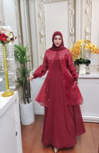 REALPICT COD DRESS CANDRAWATI FREE FASMINA INER + OUTER BAHAN CERUTY ARMANY + ORGANZA APLIKASI PAYET SWAROSKY LD 110 PB 143 TERBARU TANGAN PERTAMA KONVEKSI TERMURAH