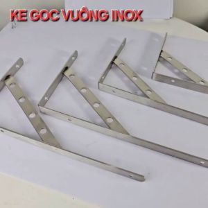 01 Giá Đỡ ke góc vuông INOX Ke góc chữ L Giá Đỡ INOX bền bỉ chịu lực tối đa 80kg