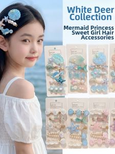 ENEN | Mermaid Princess Style Childrens Hair Clip Ocean Series Non-harmful Decorative Adornments